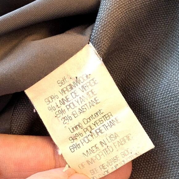 Theory Grey Italian Wool Blend Single Button Blazer Size 2 - Picture 7 of 7